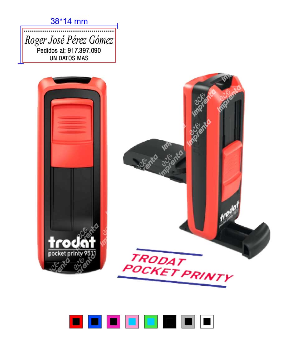 SELLO DE BOLSILLO TRODAT 9511 (38*14 MM)