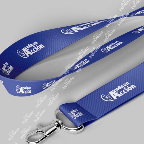 LANYARD 2.5 CM PARA FOTOCHECK CON ARNÉS METÁLICO
