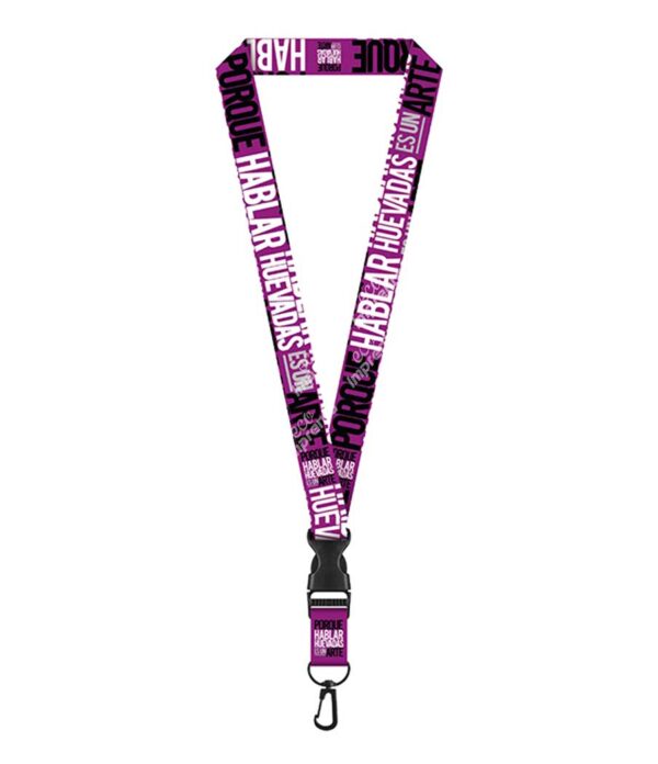 LANYARD 2.5 CM PARA FOTOCHECK CON TIP TOP Y ARNÉS METALICO