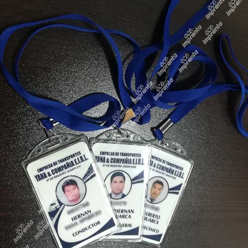 FOTOCHECK CON CINTA DE 1 CM Y PORFOTOCHECK
