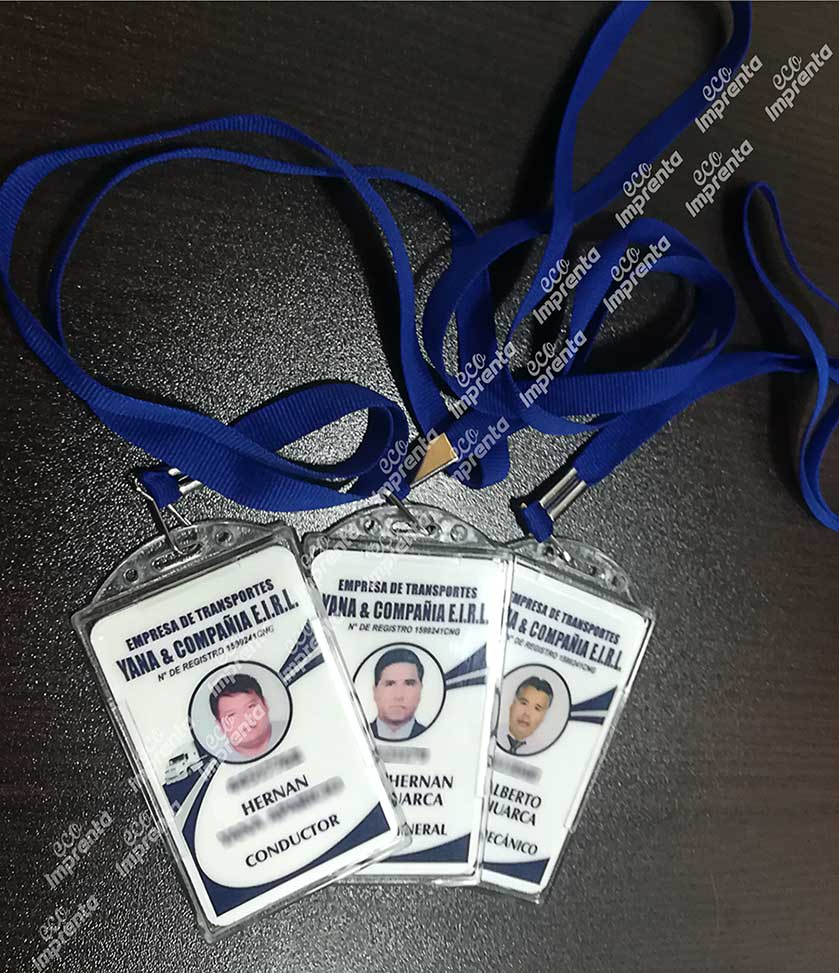 FOTOCHECK CON CINTA DE 1 CM Y PORFOTOCHECK