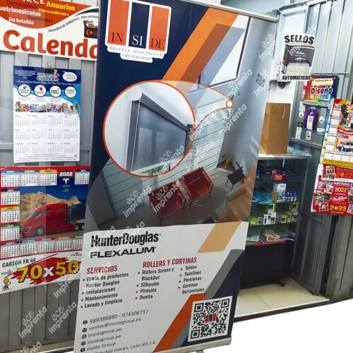 BANNER 2*1 M CON ROLL SCREEN