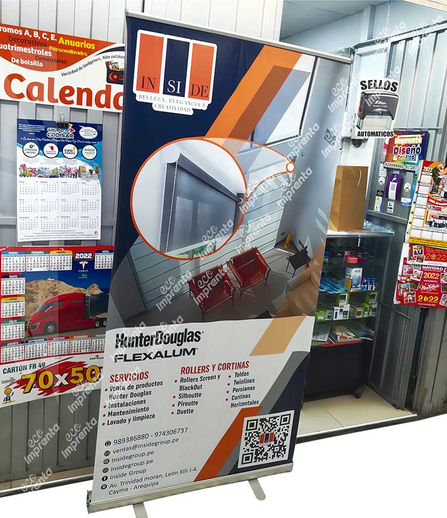 BANNER 2*1 M CON ROLL SCREEN