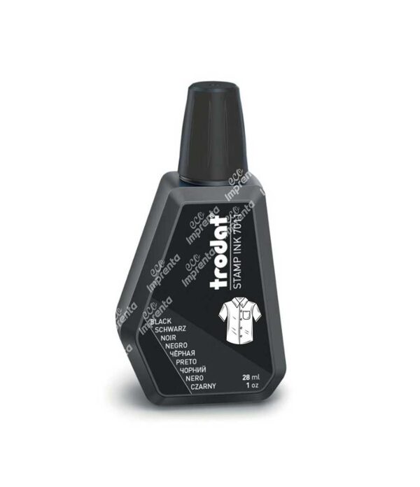 TINTA TEXTIL PARA SELLOS MARCA TRODAT 28 ML.