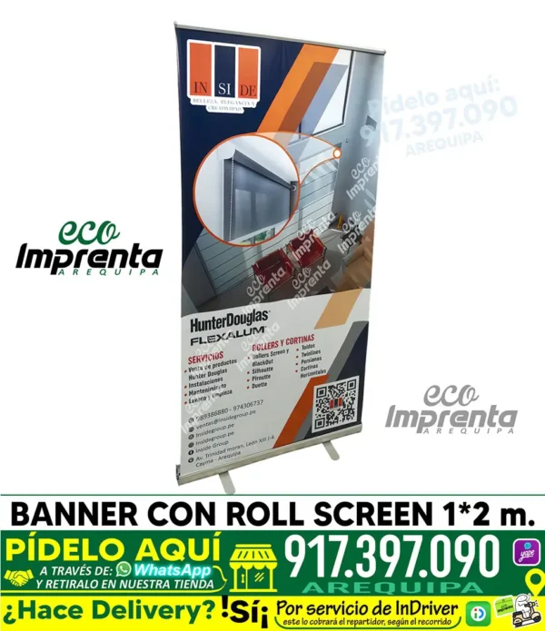 BANNER 2*1 M CON ROLL SCREEN