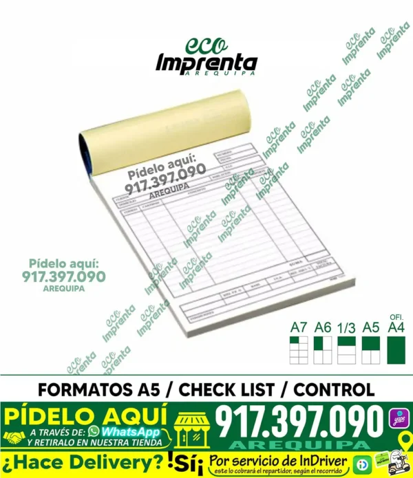 FORMATOS CON AUTOCOPIATIVO