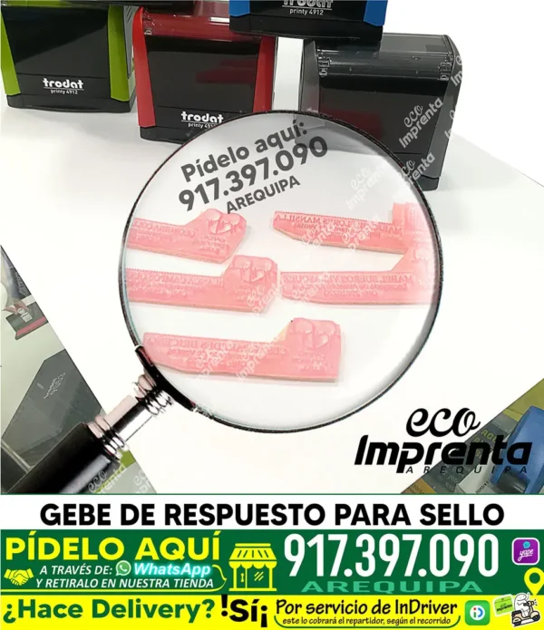GEBE DE REPUESTO PARA SELLOS AUTOMÁTICOS HECHO POLÍMERO