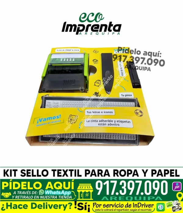 SELLO ESTAMPAR (TELAS, ROPA, PLÁSTICOS)