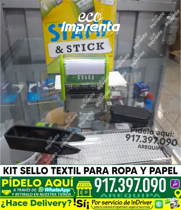 SELLO ESTAMPAR (TELAS, ROPA, PLÁSTICOS)