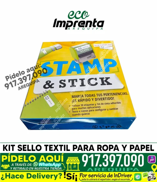 SELLO ESTAMPAR (TELAS, ROPA, PLÁSTICOS)