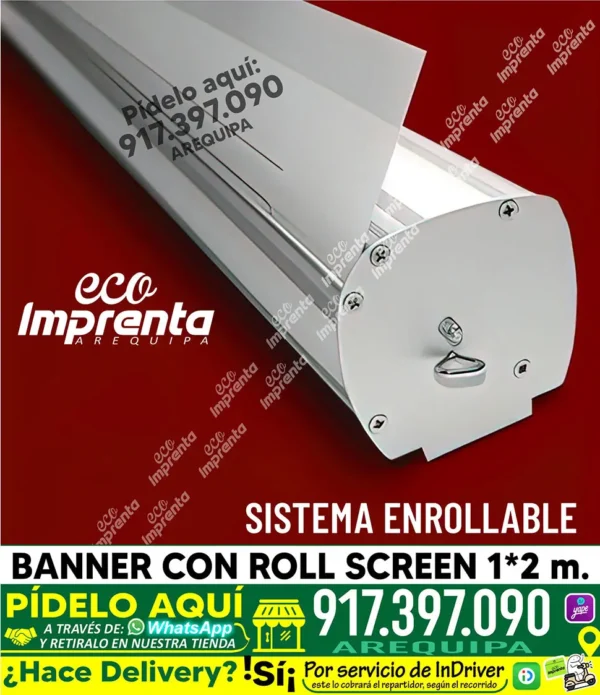 BANNER 2*1 M CON ROLL SCREEN