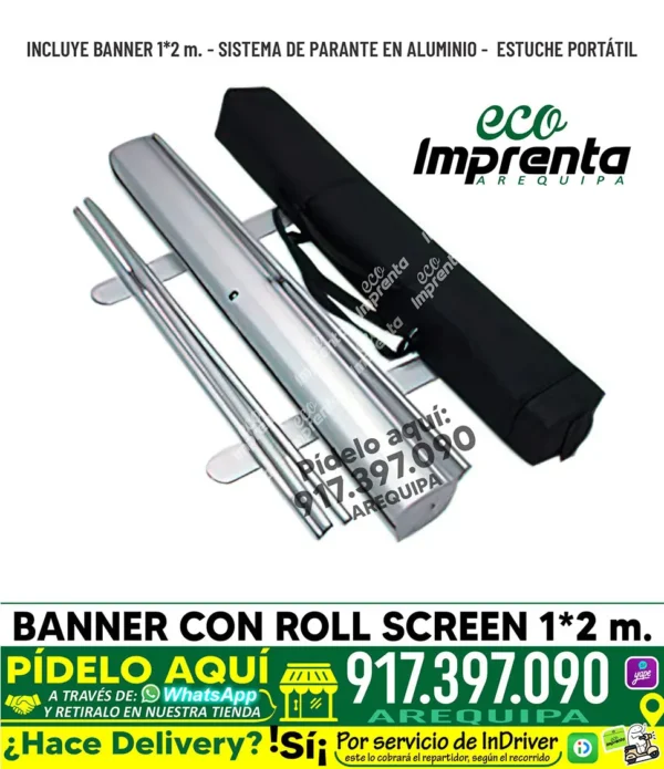 BANNER 2*1 M CON ROLL SCREEN