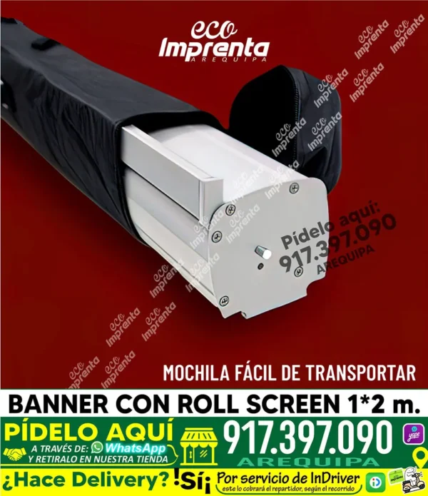 BANNER 2*1 M CON ROLL SCREEN