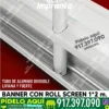 BANNER 2*1 M CON ROLL SCREEN