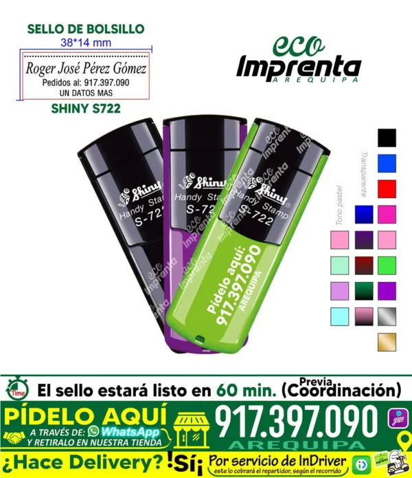 SELLO DE BOLSILLO SHINY S722 (38*14 MM)