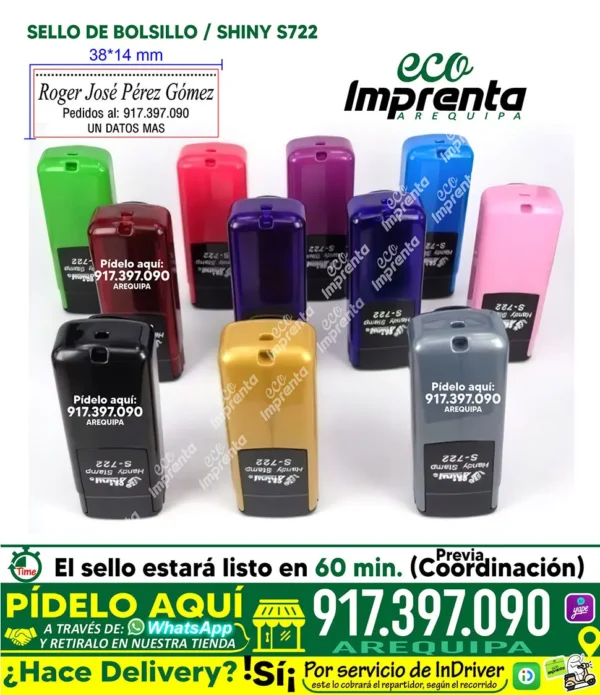 SELLO DE BOLSILLO SHINY S722 (38*14 MM)