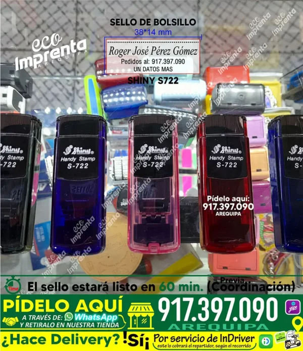 SELLO DE BOLSILLO SHINY S722 (38*14 MM)