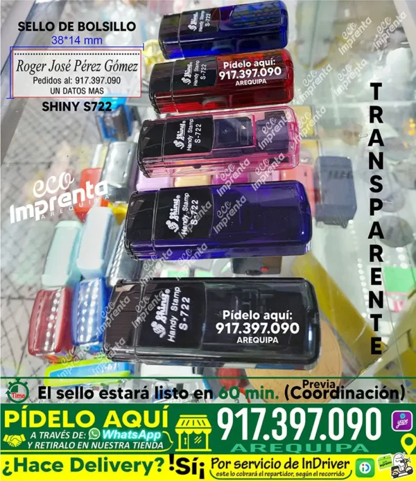 SELLO DE BOLSILLO SHINY S722 (38*14 MM)