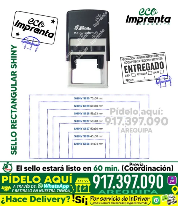 SELLO--SHINY-RECTANGULAR-TAMANOS SELLO RECTANGULAR SHINY