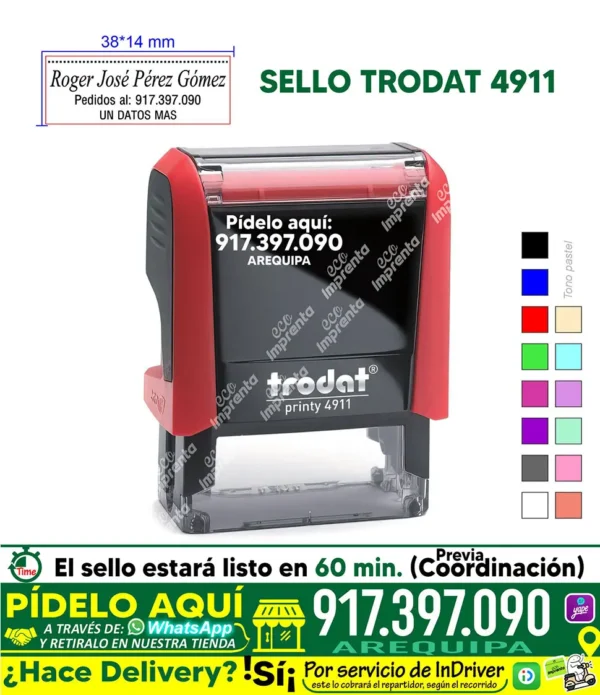 SELLO TRODAT 4911 CON TAPA (38*14 MM)