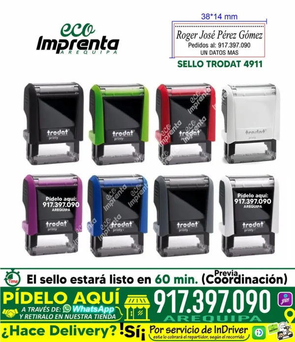 SELLO TRODAT 4911 CON TAPA (38*14 MM)
