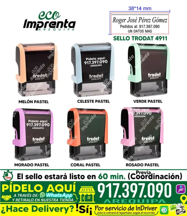 SELLO TRODAT 4911 CON TAPA (38*14 MM)