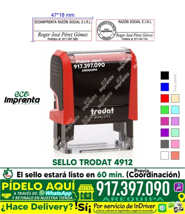 SELLO TRODAT 4912 CON TAPA (47*18 MM)