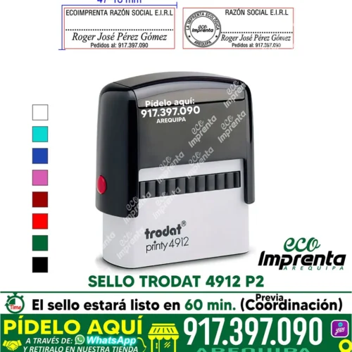 SELLO TRODAT 4912 SIN TAPA (47*18 MM)