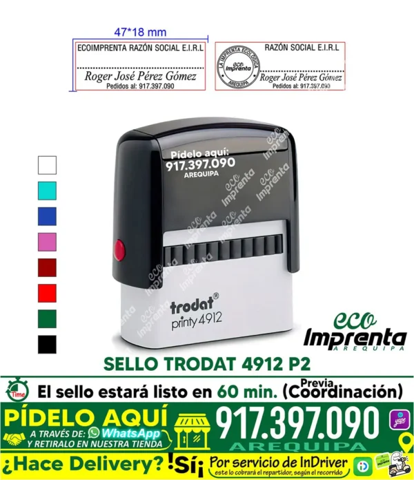 SELLO TRODAT 4912 SIN TAPA (47*18 MM)