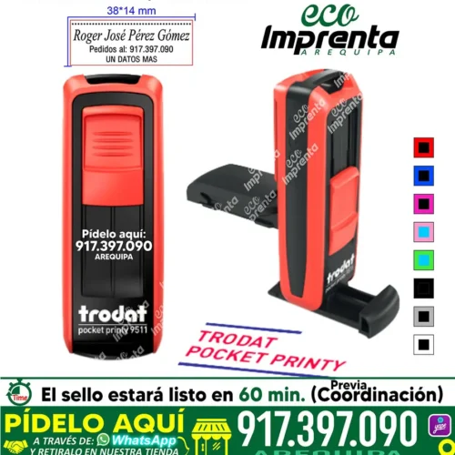 SELLO DE BOLSILLO TRODAT 9511 (38*14 MM)