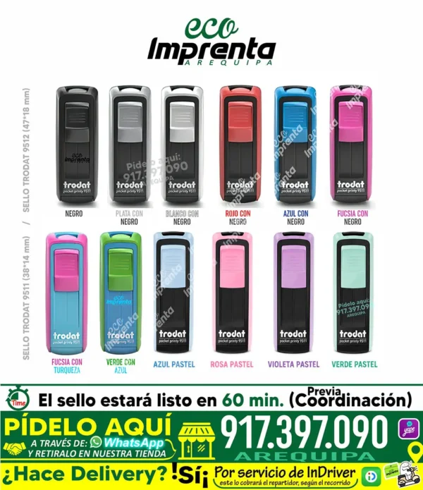 SELLO DE BOLSILLO TRODAT 9511 (38*14 MM)