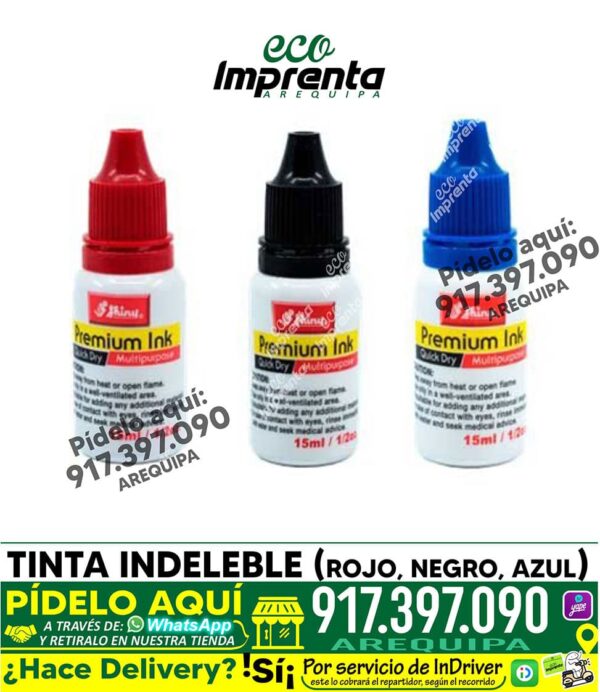 TINTA INDELEBLE 15 ML