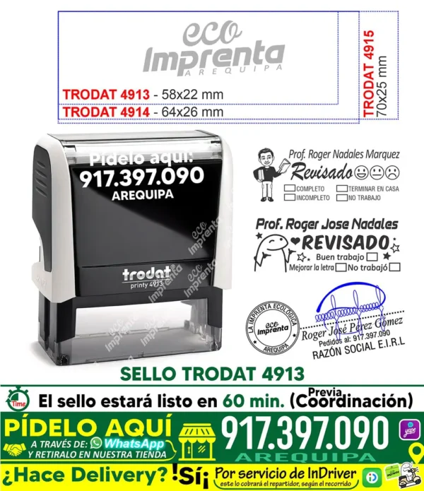 SELLO TRODAT 4913 - 4914 - 4915