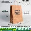 BOLSAS DE PAPEL KRAFT 80 GR CON ASA DE PAPEL TRENZADO